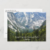 Mist Falls Trail, King's Canyon National Park, CA Postkarte (Vorne/Hinten)