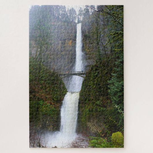 Mist & Fog of Multnomah Falls, Oregon - 20x30 inch Puzzle (Vertikal)