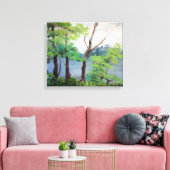 Mist Lake Print Leinwanddruck (Insitu (Wohnzimmer))
