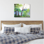 Mist Lake Print Leinwanddruck (Insitu (Schlafzimmer))
