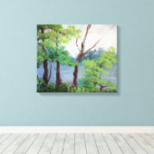 Mist Lake Print Leinwanddruck (Insitu (Holzboden))