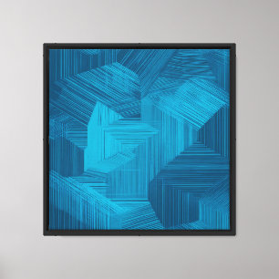 MIST-Layering-Rahmen - Zeitraster Leinwanddruck