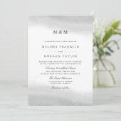 Mist Monogram Wedding Einladung (Stehend Vorderseite)