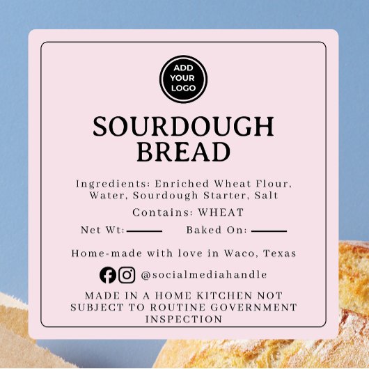 Mist Pink Sourdough Ingredient Cottage Sticker