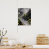 Mist rising from mountainside after spring rain, poster (Küche)