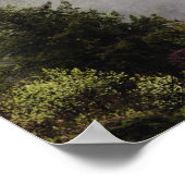 Mist rising from mountainside after spring rain, poster (Ecke)