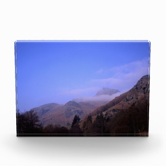 Mist The Langdale Pikes Lake District England Fotoblock (Vorderseite)