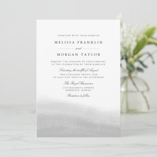 Mist Wedding Einladung (Stehend Vorderseite)