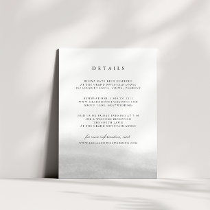 Mist Wedding Guest Information Card Begleitkarte