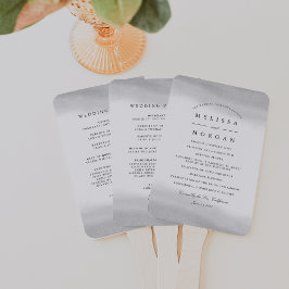 Mist Wedding Program Fächer
