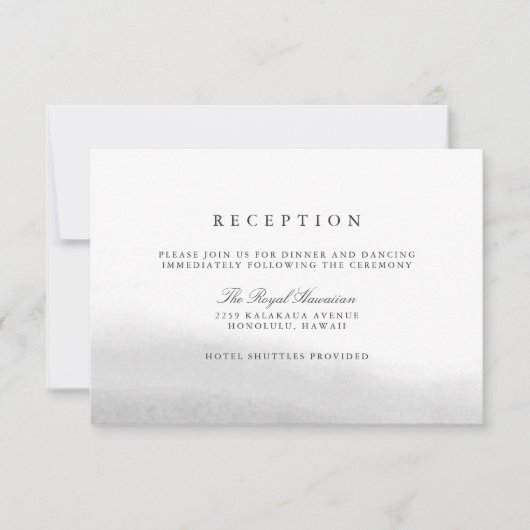 Mist Wedding Reception Card Einladung (Vorderseite)