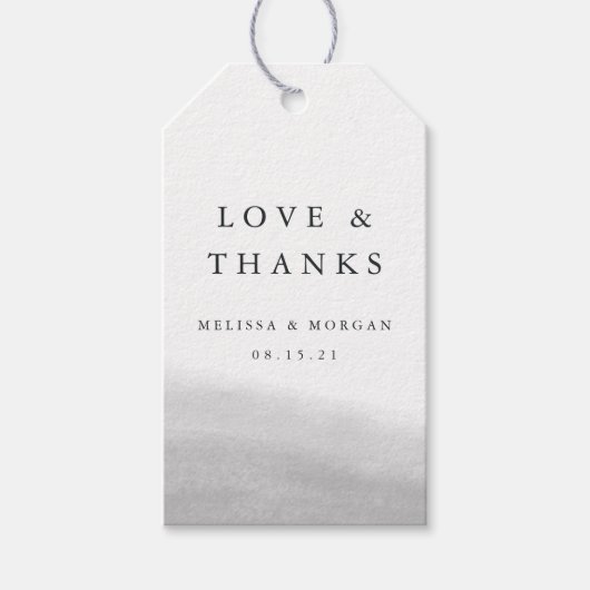 Mist Wedding Vielen Dank für Ihre Unterstützung Geschenkanhänger (Vorderseite)