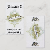 Mista BEÄNGSTIGEND Skull Banner Profil Business Ca Visitenkarte (Vorne/Hinten)