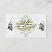 Mista BEÄNGSTIGEND Skull Banner Profil Business Ca Visitenkarte (Rückseite)