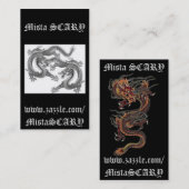Mista BEÄNGSTIGENDE chinesische Drache-glückliche Visitenkarte (Vorne/Hinten)