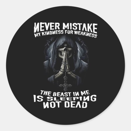Mistake nie meine Güte für Schwäche Basic Runder Aufkleber (Vorderseite)