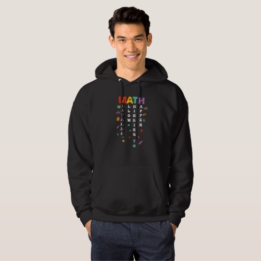 Mistakes Allow Thinking To Happen School Math Teac Hoodie (Vorne ganz)