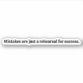 Mistakes Custom Cut Vinyl Sticker (Vorderseite)