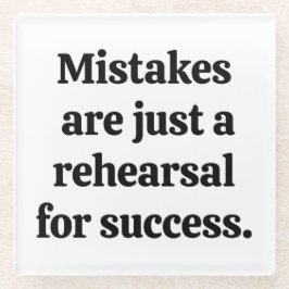 Mistakes Glass Untersetzer