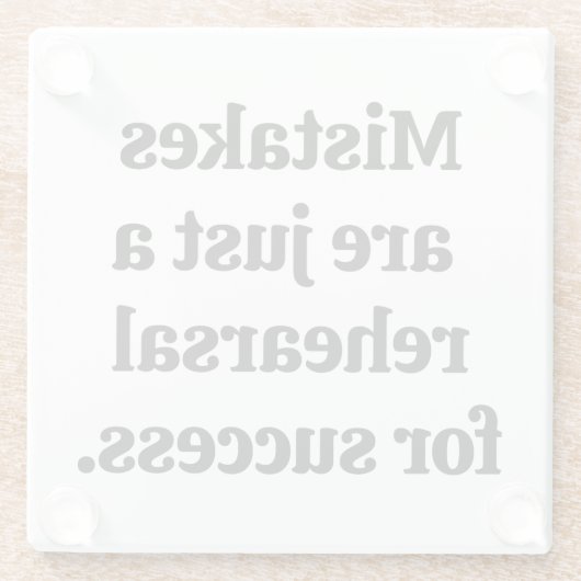 Mistakes Glass Untersetzer (Rückseite)
