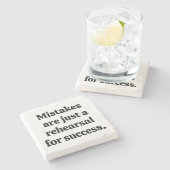Mistakes Marble Stone Untersetzer (Seitenansicht)