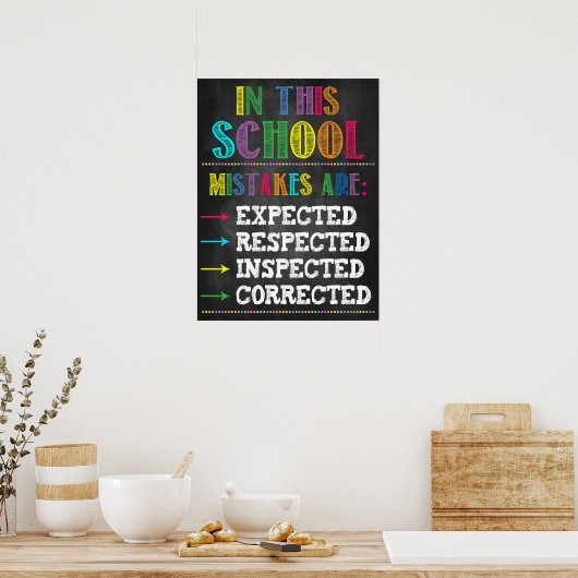 Mistakes Rainbow Classroom Poster (Küche)