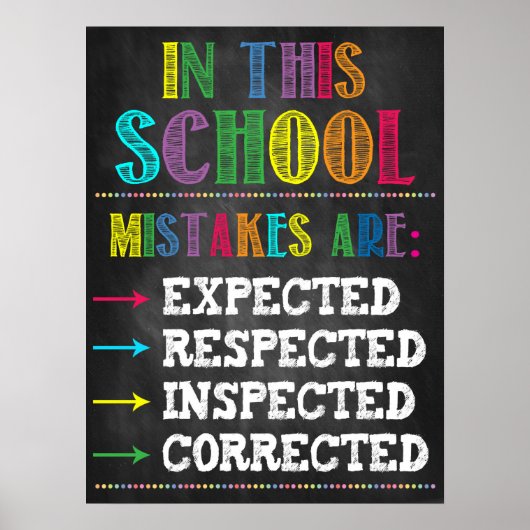 Mistakes Rainbow Classroom Poster (Vorne)
