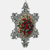 Mistel schneeflocken Zinn-Ornament (Links)