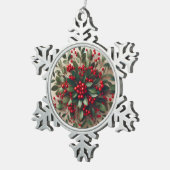 Mistel schneeflocken Zinn-Ornament (Rechts)
