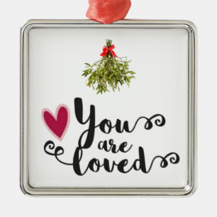 *MISTEL UND LIEBE FÜR SIE* WEIHNACHTSDEKORATION ORNAMENT AUS METALL