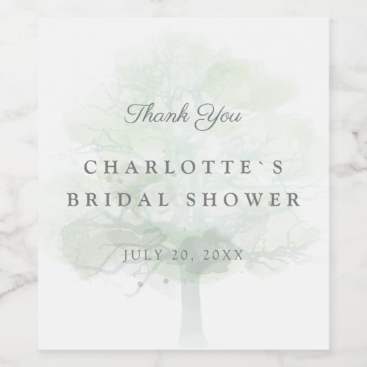 Mistelbaum-Brautparty Weinetikett (Einzelnes Label)