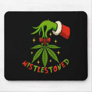 Mistelbefallenes Unkrautblatt Lustiges Stoner-Weih Mousepad