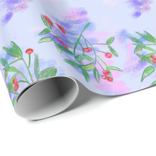 Misteloe Geschenkpapier (Rolleneckpunkt)