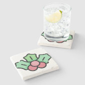 Misteloe Steinuntersetzer (Seitenansicht)