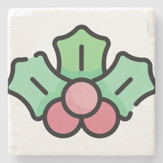 Misteloe Steinuntersetzer (Vorderseite)