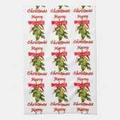 Mistelzweig der frohen Weihnachten Küchentuch (Vertikal)