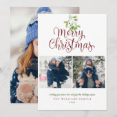 Mistelzweig Frohe Weihnachten 3 Foto (Vorne/Hinten)