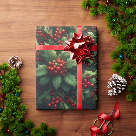 Mistelzweig Geschenkpapier (Feiertagsgeschenk)
