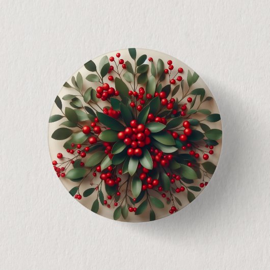 Mistelzweig-Knopf Button (Vorderseite)