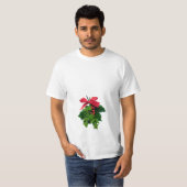 Mistelzweig-Kuss unter dem Gurt-WeihnachtsT - T-Shirt (Vorne ganz)