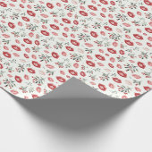 Mistelzweig Küsse Geschenkpapier (Ecke)