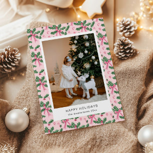 Mistelzweig Rosa Tapete Foto Weihnachtskarte Feiertagskarte