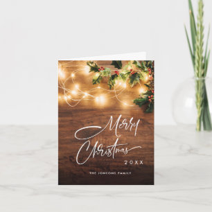 Mistelzweig rustikale Weihnachtsgrüße Feiertagskarte