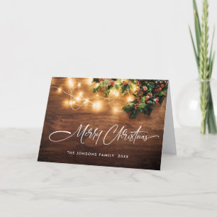 Mistelzweig Rustikale Weihnachtsgrüße Feiertagskarte