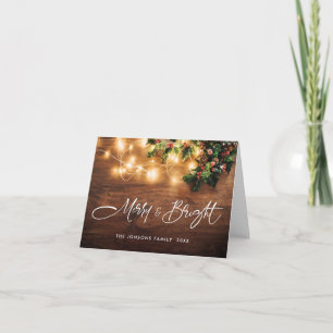 Mistelzweig Rustikale Weihnachtsgrüße Feiertagskarte