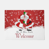 Mistelzweig-Sankt-Weihnachtsfußmatte Fußmatte (Vorderseite)