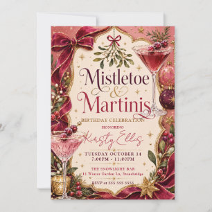 Mistelzweig- und Martini-Geburtstagsfeier Einladung