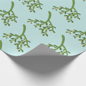 Mistelzweig-Weihnachten Geschenkpapier (Ecke)