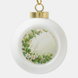 Mistelzweige, wasserfarben pastell Gemälde Keramik Kugel-Ornament
