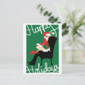 Mistelzweigpostkarte Feiertagspostkarte (Stehend Vorderseite)